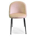 Sedia Sammi 50x57xh47/77,5 cm in Tessuto Velluto Crema/Nero