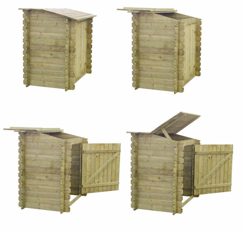 Armadio per Accessori Piscina 120x89 cm in Legno