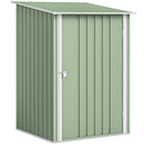 Casetta da Giardino Porta Attrezzi 100x104x160 cm con Porta in Acciaio Galvanizzato Verde Chiaro      