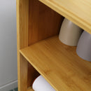 Mobiletto Bagno Salvaspazio 50x29x92 cm Armadietto e 2 Ripiani Aperti in Legno   