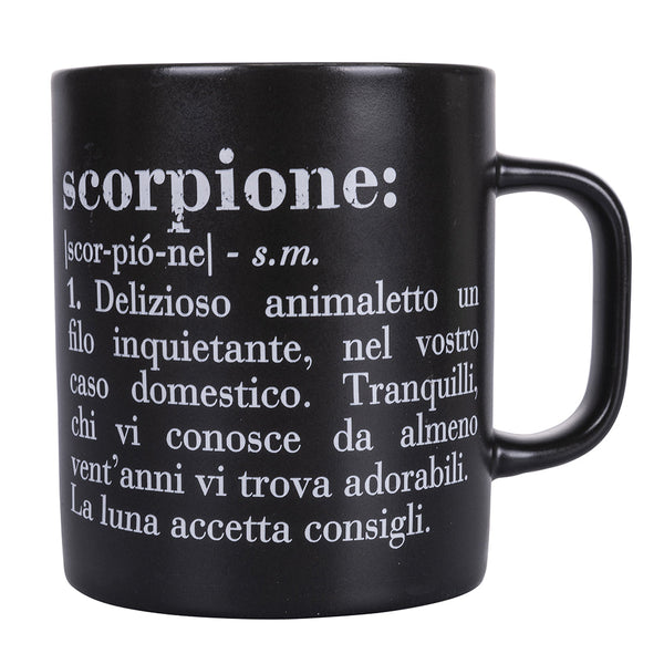 Tazza Zodiaco "scorpione" Ø8x10 cm in Bone China VdE Tivoli 1996 Nero online