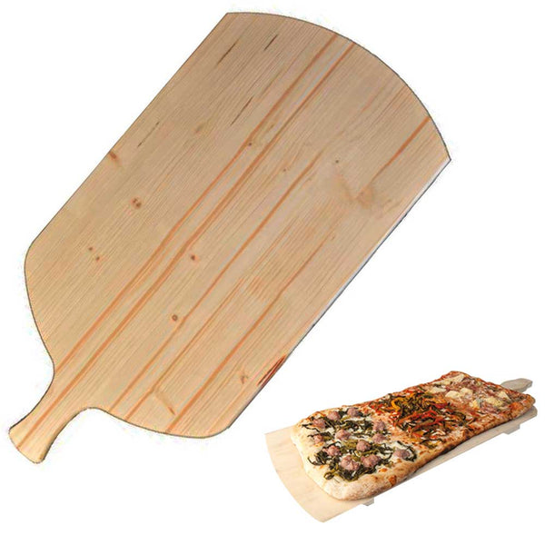 Tagliere Per Pizza a Metro Teglia Vassoio Legno Rettangolare Con Manico 82x36cm sconto