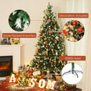 Albero di Natale Artificiale Innevato 210 cm 1172 Rami con Bacche Rosse  Pino Verde