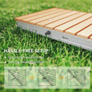 Doccia da Giardino Portatile 70x55 cm Getti d'Acqua Regolabili fino a 4 m in Polistirene Effetto Legno  