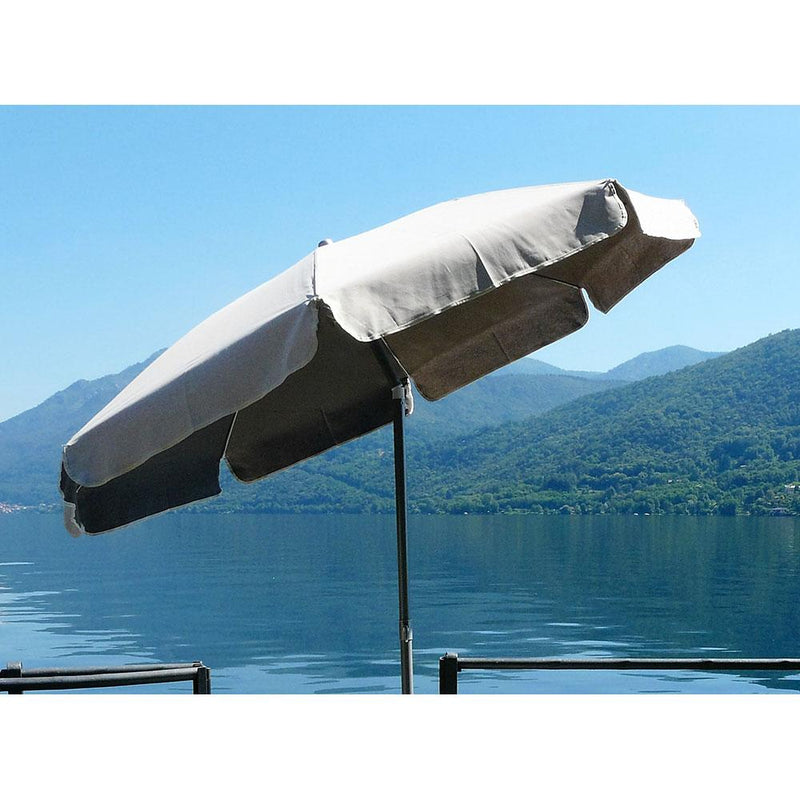 Ombrellone da Giardino Ø2 m Palo Ø33 mm in Acciaio Maffei Venezia Duplex Ecru/Tortora