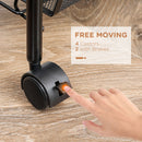 Carrello da Cucina Salvaspazio a 5 Livelli con Cestini a Rete 45x26,5x106 cm in Acciaio Nero