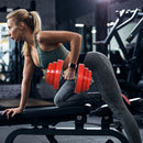 Set Manubri Palestra con Pesi da 40 kg 45x26x26 cm in Metallo e Sabbia di Ferro Rossa