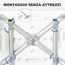 Sedia per Doccia con Imbottitura e Altezza Regolabile Braccioli e Piedini a Ventosa