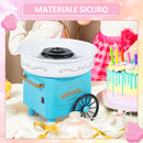 Macchina per Zucchero Filato 450W 30x30x28 cm con Accessori Azzurra