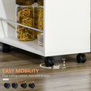 Carrello da Cucina con 2 Ripiani 25x50x85 cm in Truciolato e Acciaio Inox in Truciolato e Acciaio Inox