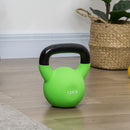 Kettlebell 12 kg per Allenamento Spalle e Bicipiti 20x13x23 cm in Metallo e Gomma Verde