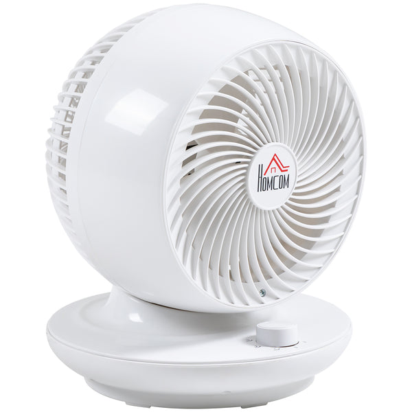 acquista Ventilatore da Tavolo 3 Velocità 27x27x34 cm Oscillazione 70° e Inclinazione 90° Bianco
