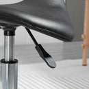 Sgabello con 5 Ruote 36,2x37,5x51-66 cm Seduta Ergonomica Imbottita in Gommapiuma Nero