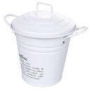 Secchiello Aglio 1 Litro in Metallo VdE Tivoli 1996 Bianco
