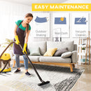 Tappeto Pelo Corto per Interni 200x140 cm in Poliestere Grigio Giallo Bianco