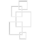 Libreria Moderna Sospesa con 5 Cubi Intrecciati 49,5x10,2x86 cm in Legno Bianco