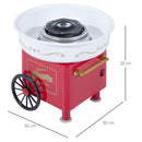 Macchina per Zucchero Filato 450W 30x30x28 cm con Accessori Rosso