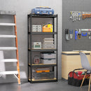 Scaffalatura 5 Ripiani 70x30x167,5 cm con Ripiani e Regolabili in MDF e Acciaio