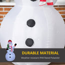 Pupazzo di Neve Gonfiabile 93x83x180 cm con Luci LED da Esterno e Interno