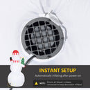 Pupazzo di Neve Gonfiabile 93x83x180 cm con Luci LED da Esterno e Interno