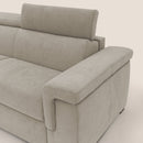 Divano Letto 3 Posti 240x100x95 cm in Tessuto Panna