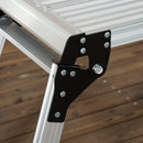 Piattaforma di Lavoro Pieghevole con 4 Piedi Protettivi 128x41x60 cm in Alluminio Argento