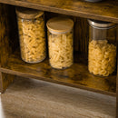 Bancone Bar Pieghevole con Scaffale a 3 Ripiani 120x76x91,4 cm Stile Industriale Marrone e Nero