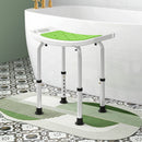 Sgabello da Doccia Altezza Regolabile 6 Livelli 39-52 cm in Lega di Alluminio e Plastica Antiscivolo Verde      
