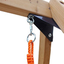 Altalena Singola per Bambini in Legno Massello FSC Arancione