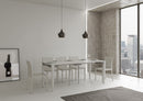 Consolle Allungabile 90-300x40x77 cm in Nobilitato Bianco