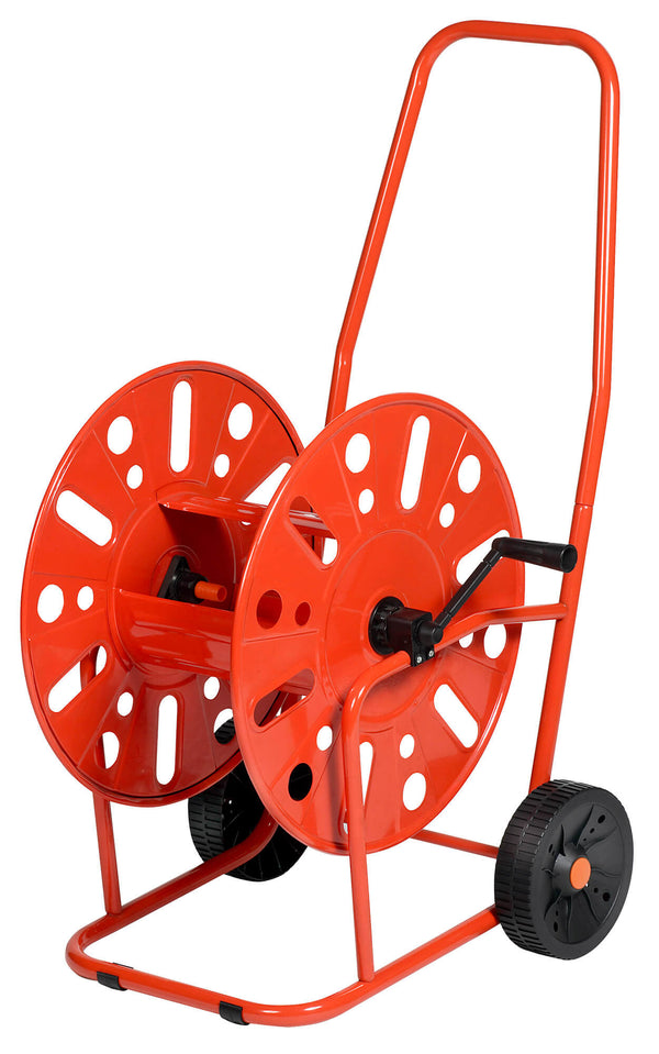 Carrello Avvolgitubo Manuale con Ruote 80 mt Tubo Ø3/4” in Acciaio Verniciato Rosso Agrati prezzo