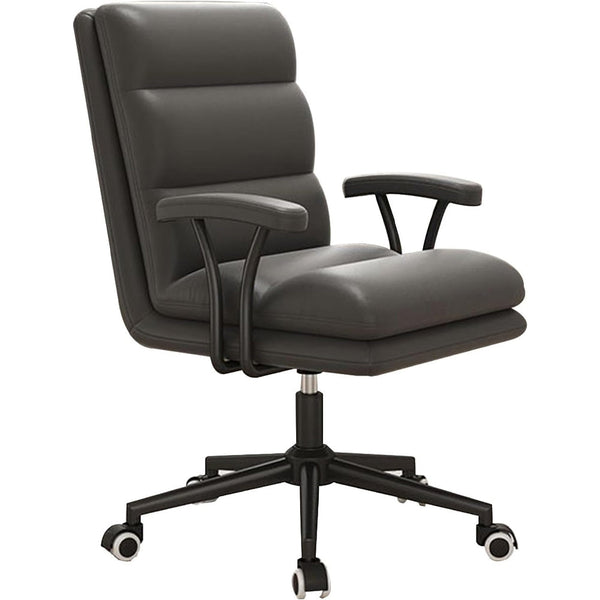 Sedia Poltrona da Ufficio Presidenziale Altezza Regolabile Grigio Scuro prezzo