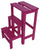 Sgabello Scaletta 60x40x46 cm in Legno Fucsia