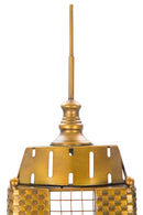 Orologio da Muro Empire Building 23,5x6,5x78 cm in Ferro Oro