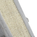 Albero Tiragraffi con Lettino e 2 Casette 59x39x83 cm Pali in Sisal Grigio