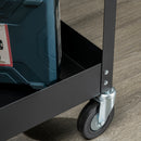 Carrello Porta Attrezzi Utensili da Lavoro 84,5x38x84 cm in Acciaio Nero