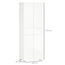 Dispensa Cucina 60x35x170 cm in MDF e Truciolato Bianco