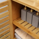 Mobile Bagno 2 Ante 2 Ripiani 68x32x86 cm in Bambù color Legno