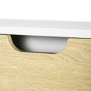 Scrivania Pieghevole con Ripiani 100x18x74 cm in Truciolato Bianca e Naturale