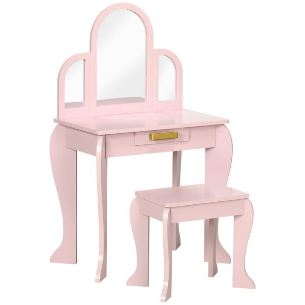 Specchiera Giocattolo per Bambini 52x32x85 cm in MDF e Acrilico Rosa sconto