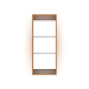 Scarpiera pensile 50x15x124 cm bambù bianca con 3 ante a ribalta