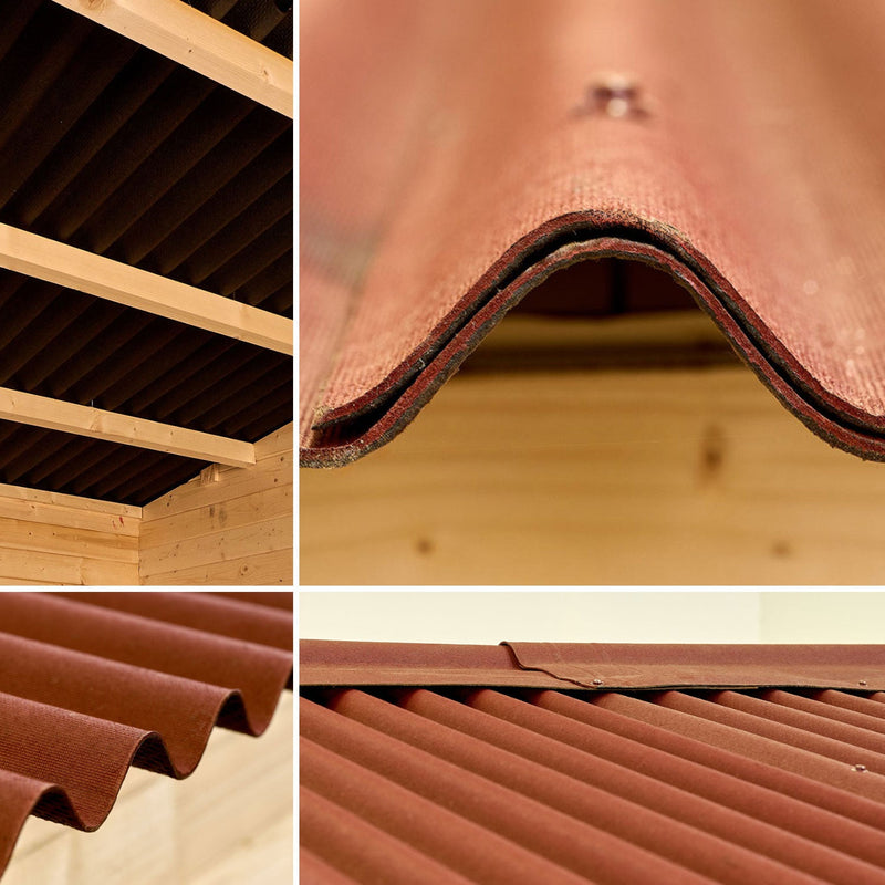 Casetta Box da Giardino 3,36x1,6 m con Pavimento e Tettoia Laterale in Legno Picea Massello 16mm Eden