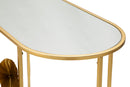Console Fissa Flow 120x80x40 cm in Ferro e MDF Oro