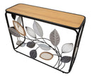 Console Autumn 108x36,8x80 cm in Ferro e MDF e Vetro Multicolor      