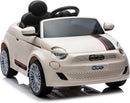 Macchina Elettrica per Bambini Licenza Fiat 500 12V con Telecomando Bianco