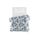 Trapunta Invernale Stampata in Microfibra 200gr Double Face Soffioni Blu Varie Misure