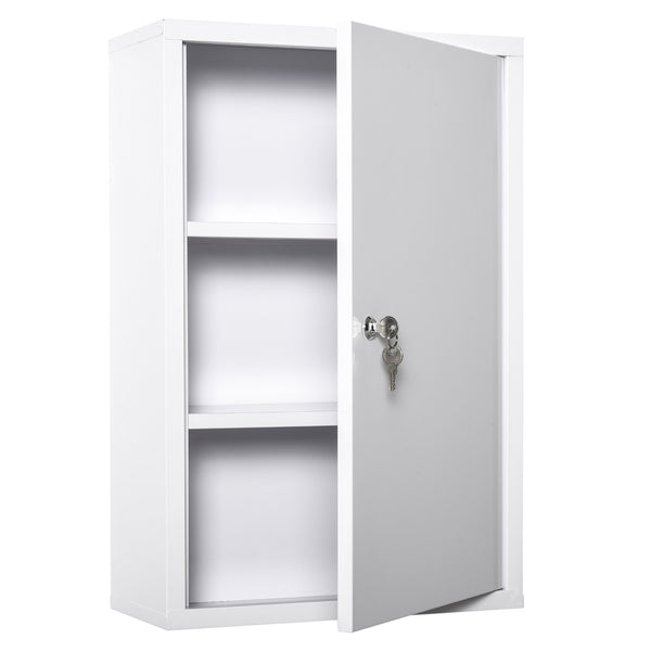prezzo Armadietto Medicinali da Parete 40x18x60 cm 2 Chiavi in Acciaio Bianco