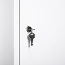 Armadietto Medicinali da Parete 40x18x60 cm 2 Chiavi in Acciaio Bianco