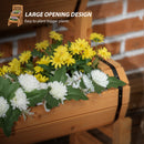 Fioriera da Giardino a Mezza Botte 45x45x180 cm  in Legno d'Abete Naturale