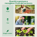 Serra da Giardino 200x77x148-169 cm 2 Finestre e Copertura Rinforzata in Acciaio e PE Verde